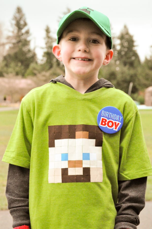 Minecraft Birthday Party Birthday Boy